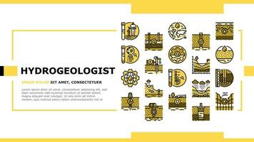 hydrogeologist industrial landing header vector