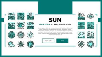 sun summer sunlight light landing header vector