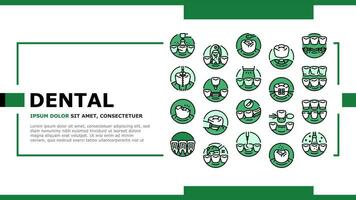 dental procedimiento clínica aterrizaje encabezamiento vector