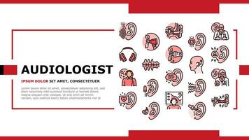 audiologist doctor ear deaf landing header vector