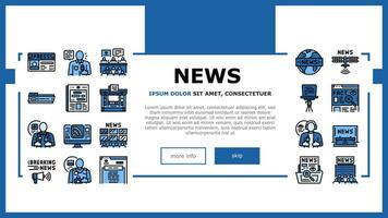 news business communication landing header vector