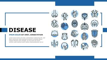 disease symptom health landing header vector