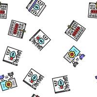 cyberbullying cyber online seamless pattern vector