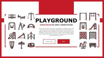 playground park outdoor play landing header vector