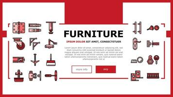 hardware furniture equipment landing header vector