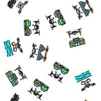drone commercial use seamless pattern vector