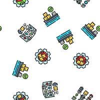 logistics manager warehouse seamless pattern vector