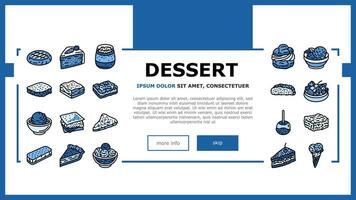 food dessert snack menu landing header vector