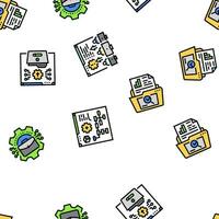 system analyst data seamless pattern vector