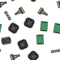 electrónico componente circuito chip vector sin costura modelo