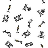 hardware furniture detail fitting vector seamless pattern