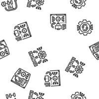 system analyst data seamless pattern vector