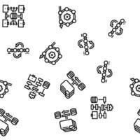 system analyst data seamless pattern vector