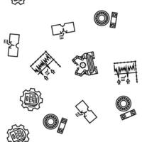 mechanical technology engineer vector seamless pattern