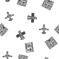 aeronautical engineer aircraft vector seamless pattern