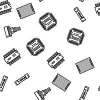 electronic component circuit chip vector seamless pattern