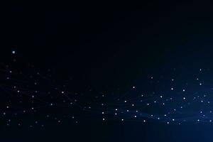 Dark blue geometric plexus abstract background with lines and dots, technology, tech, Generative AI photo