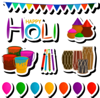 Beautiful illustration on theme of celebrating annual holiday Holi png