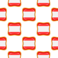 Pattern cookie with flag country Latvia in tasty biscuit png