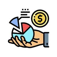 investment portfolio financial advisor color icon vector illustration