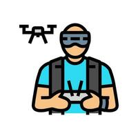 drone pilot drone color icon vector illustration