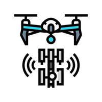 telecommunication drone color icon vector illustration