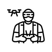 drone pilot drone line icon vector illustration