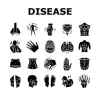 disease symptom health icons set vector