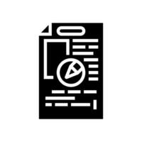 editing content technical writer glyph icon vector illustration