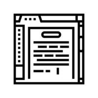 writing manuals technical writer line icon vector illustration