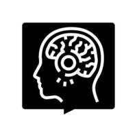 headache diagnosis neurologist glyph icon vector illustration