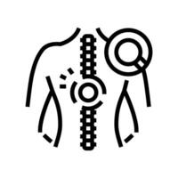 spinal cord analysis line icon vector illustration