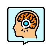 headache diagnosis neurologist color icon vector illustration