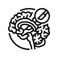 neurosurgery health line icon vector illustration