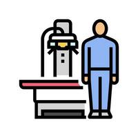 x ray technician equipment color icon vector illustration