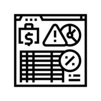 risk assessment line icon vector illustration