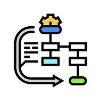 uml diagrams analyst color icon vector illustration