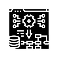 system deployment analyst glyph icon vector illustration