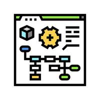process modeling analyst color icon vector illustration