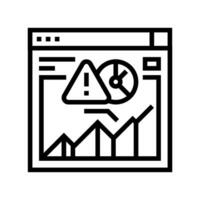 modeling risk line icon vector illustration