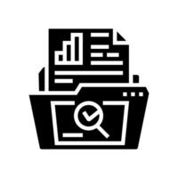 use case analysis glyph icon vector illustration