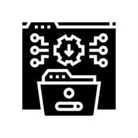 system integration analyst glyph icon vector illustration