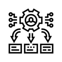 decision support analyst line icon vector illustration