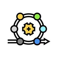 agile methodology analyst color icon vector illustration