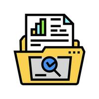 use case analysis color icon vector illustration