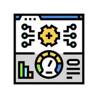 performance testing analyst color icon vector illustration