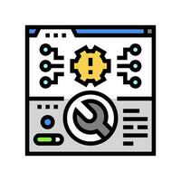 system maintenance analyst color icon vector illustration