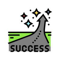 success road motivation color icon vector illustration