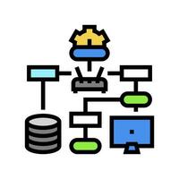 it architecture analyst color icon vector illustration