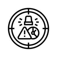 alert risk line icon vector illustration